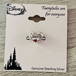 Disney Sterling Silver Bracelet Charm - Fairytales are for Everyone NWT